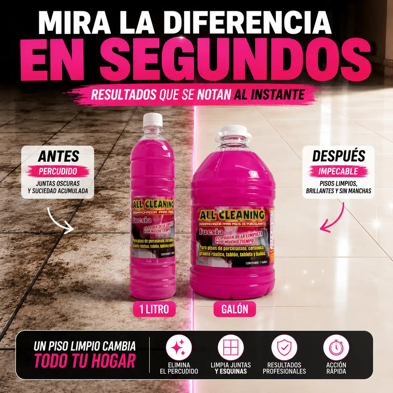 ALL CLEANING LIMPIADOR PISOS Y JUNTAS